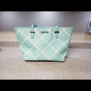 Kenneth Cole Baby Blue and white Shoulder Tote Bag